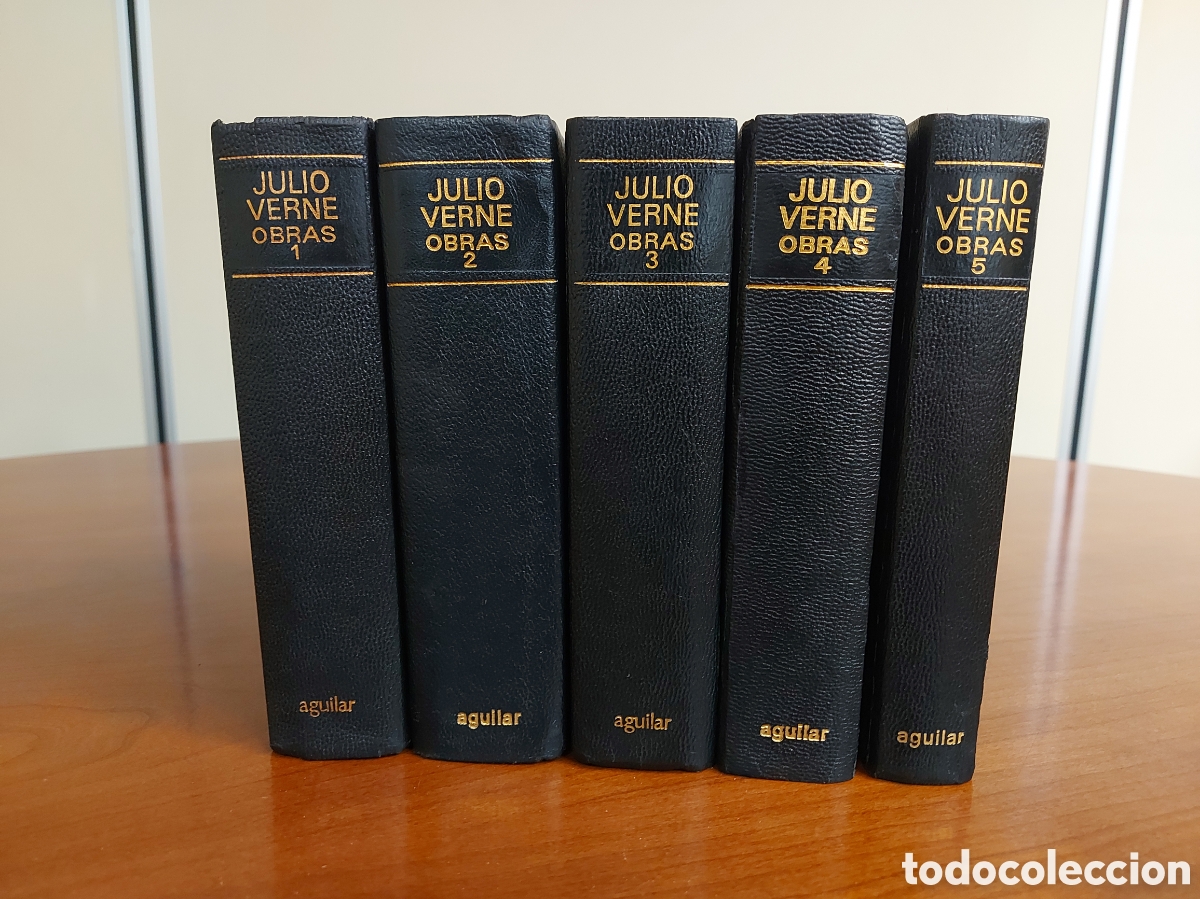Libros de segunda mano: Julio Verne, Obras. 5 tomos. Aguilar, 1971-1974.