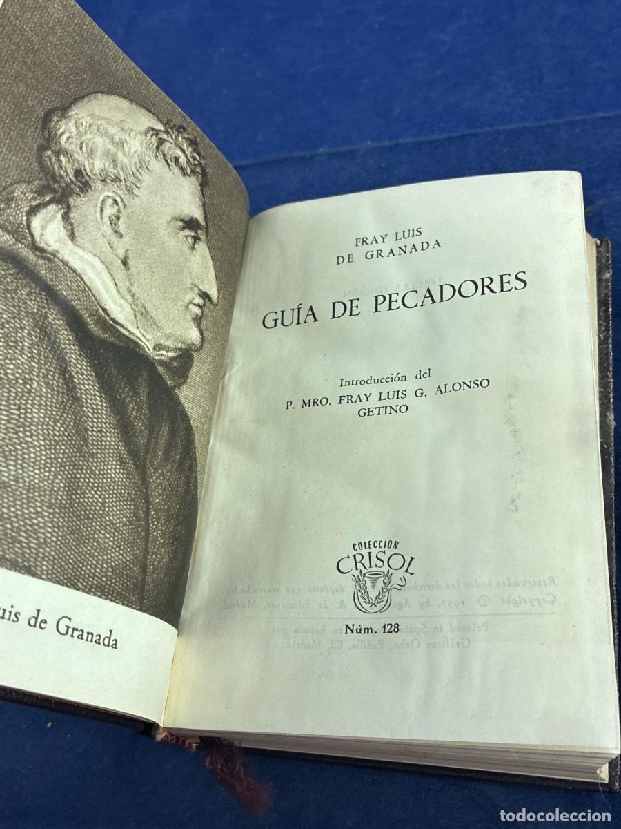 Libros de segunda mano: Gu&iacute;a de Pecadores Fray Luis de Granada 1957 Aguilar Crisol 128 Piel Muy Buen Estado