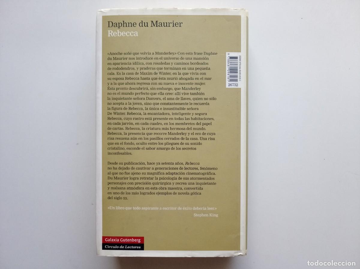 Libros de segunda mano: DAPHNE DU MAURIER. REBECCA. GALAXIA GUTENBERG. - Foto 2