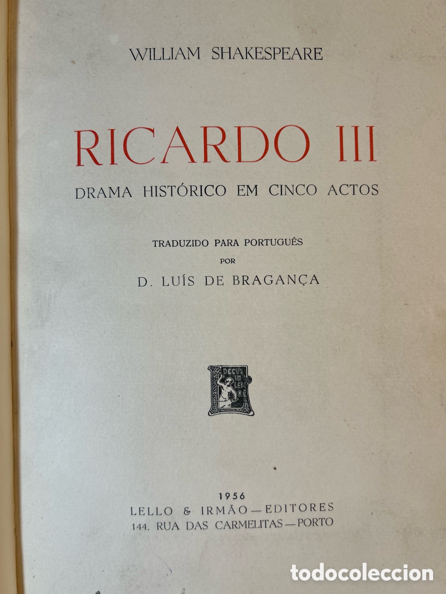 Libros de segunda mano: RICARDO III - WILLIAM SHAKESPEARE- PORTUGUES - A5 - Foto 5