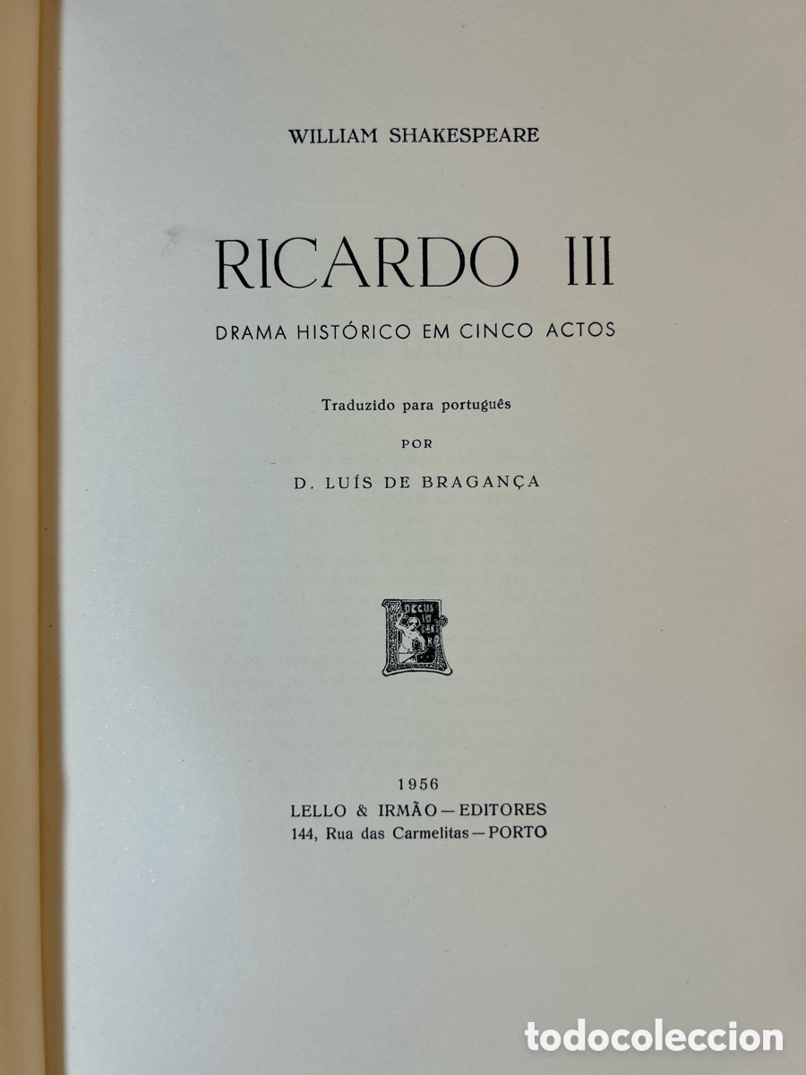 Libros de segunda mano: RICARDO III - WILLIAM SHAKESPEARE- PORTUGUES - A5 - Foto 6