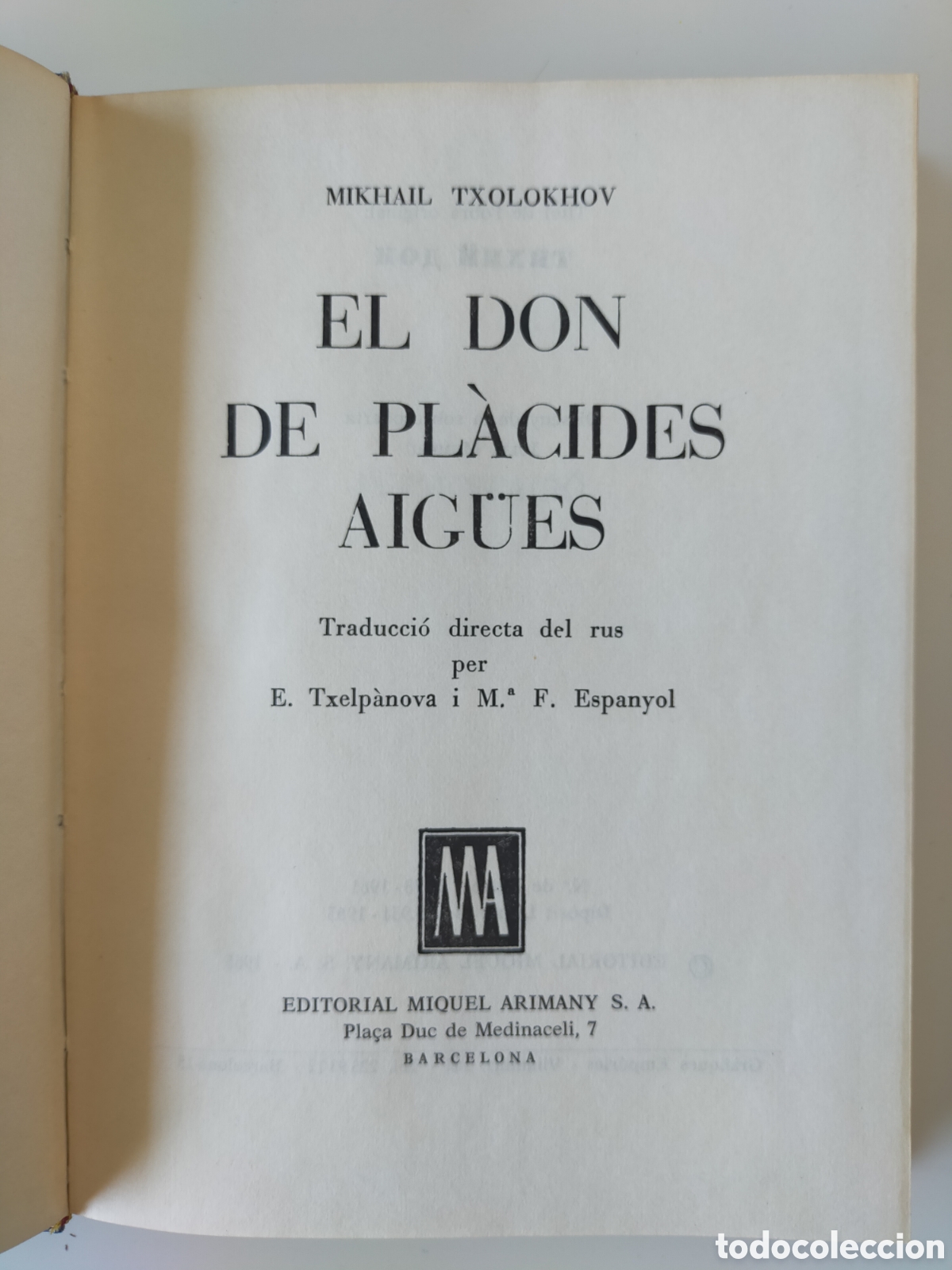 Libros de segunda mano: El Don de pl&agrave;cides aig&uuml;es, Mikhail Txolokhov - Foto 3