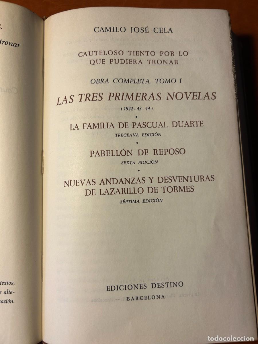 Libros de segunda mano: CAMILO JOS&Eacute; CELA &ndash; OBRA COMPLETA TOMO I - 1962 - Foto 2