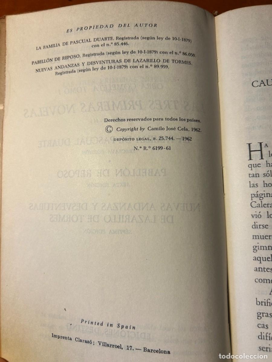 Libros de segunda mano: CAMILO JOS&Eacute; CELA &ndash; OBRA COMPLETA TOMO I - 1962 - Foto 3