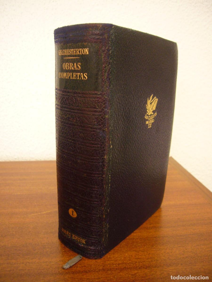 Libros de segunda mano: G.K. CHESTERTON: OBRAS COMPLETAS, I (JOS&Eacute; JAN&Eacute;S, 1952) PRIMERA EDICI&Oacute;N. PLENA PIEL.
