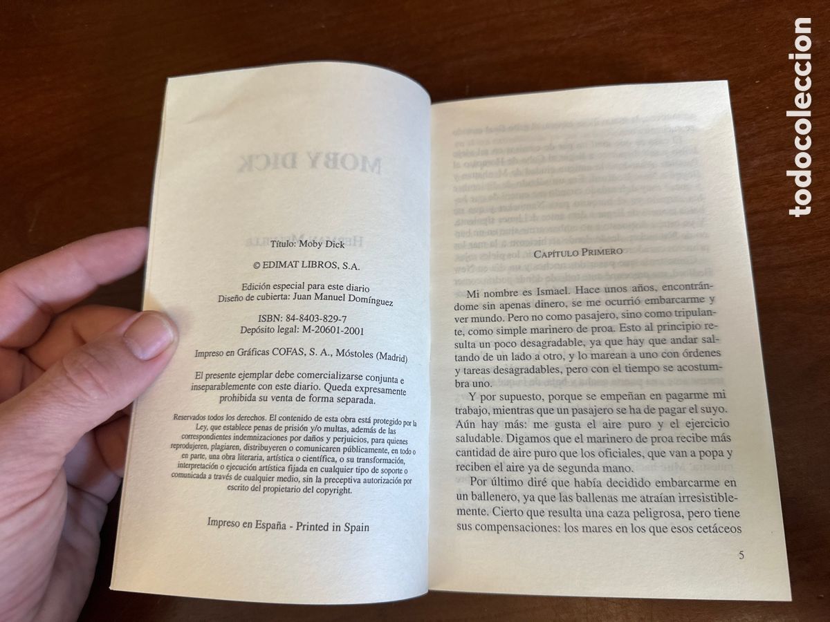 Libros de segunda mano: Moby Dick &ndash; Herman Melville. Edimat Libros. - Foto 3