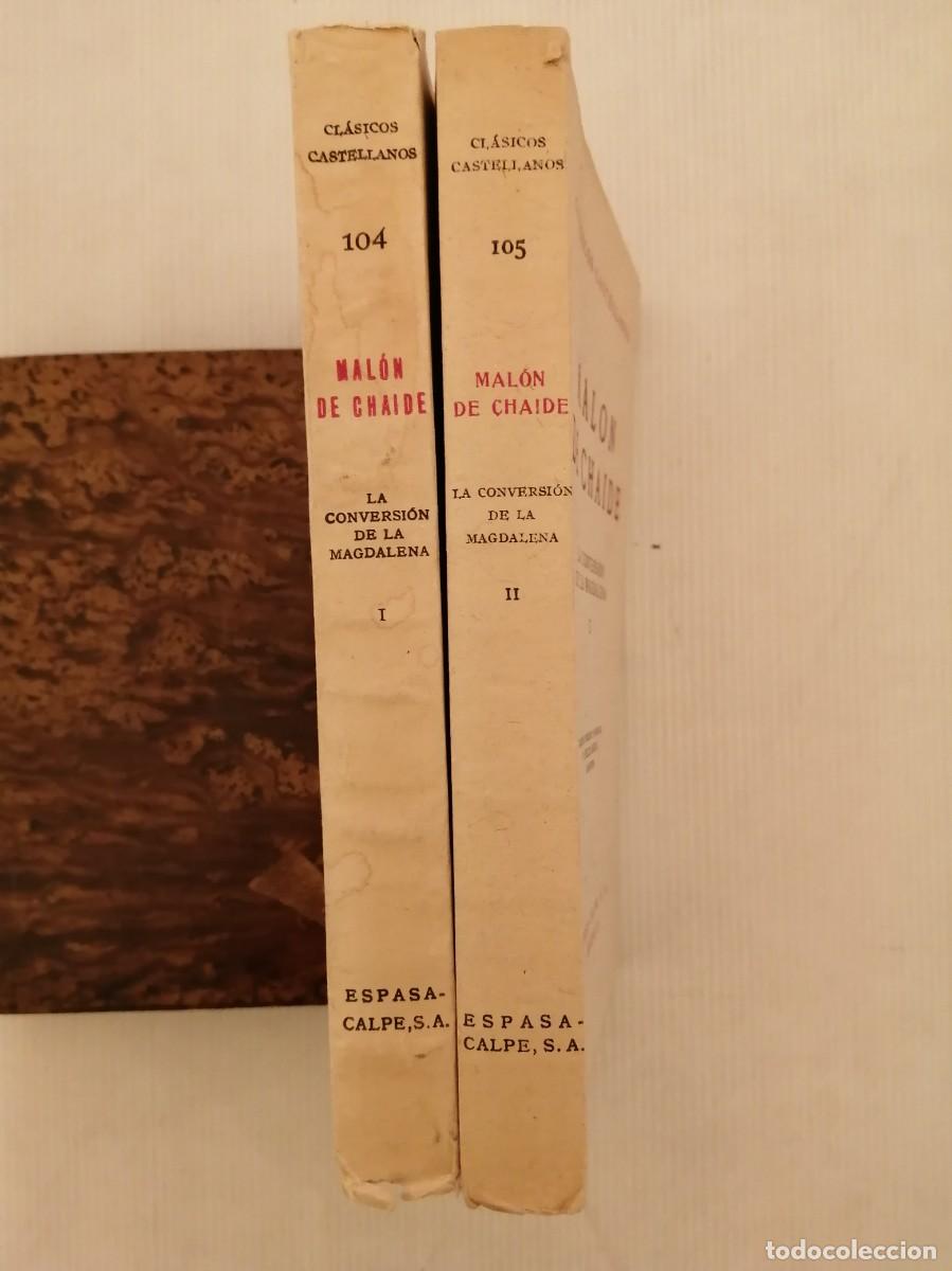 Libros de segunda mano: Malon de Chaide La conversi&oacute;n de la Magdalena 2 tomos - Foto 2