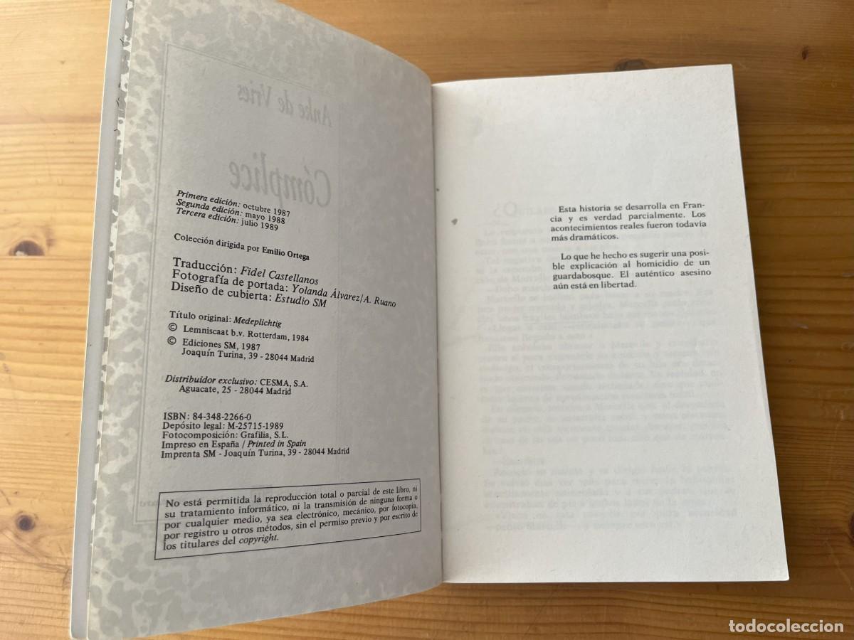Libros de segunda mano: C&oacute;mplice, Tercera edici&oacute;n (junio de 1989) - Foto 3