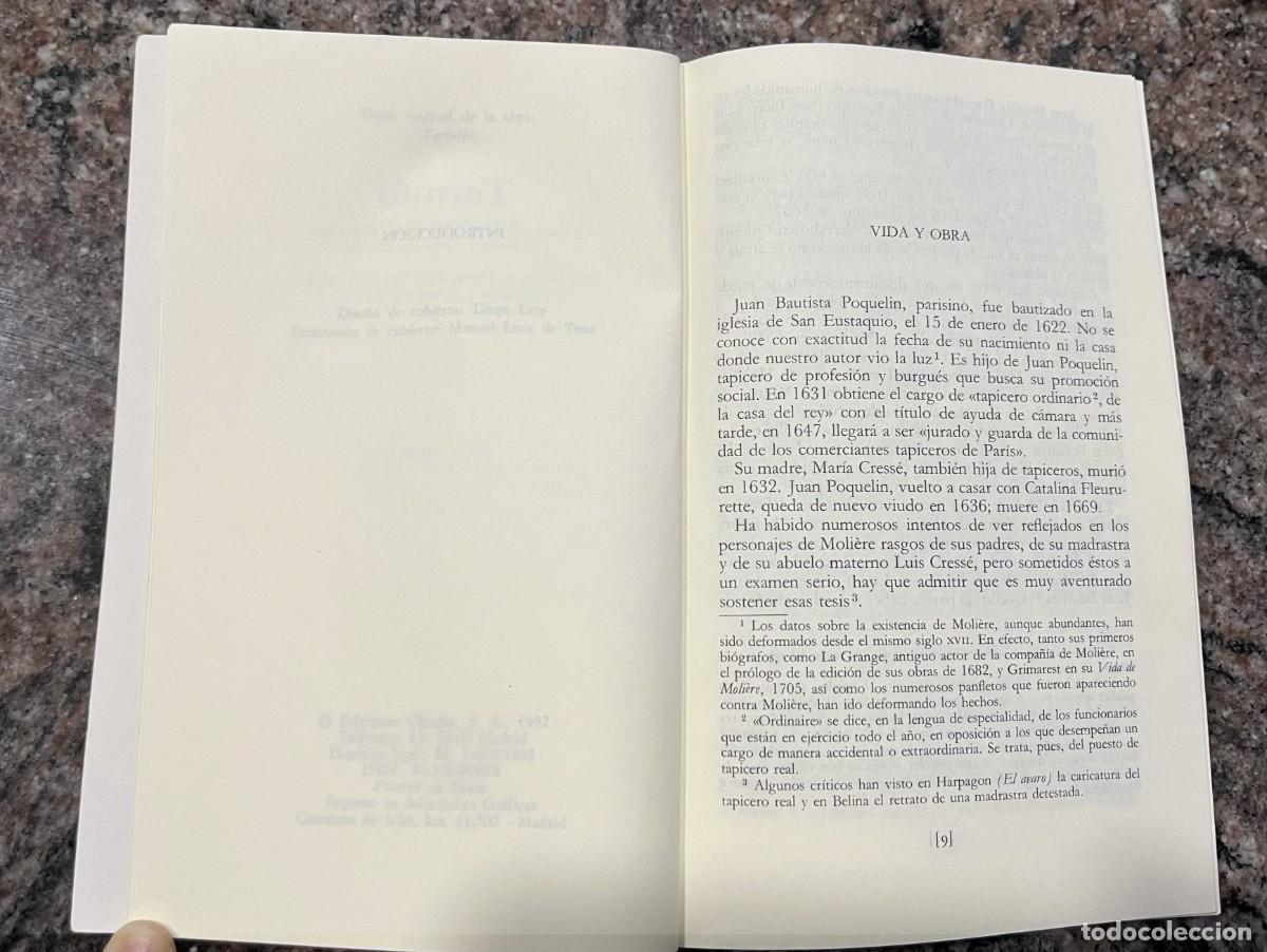 Libros de segunda mano: Tartufo, de Moli&egrave;re. Editorial C&aacute;tedra - Foto 8