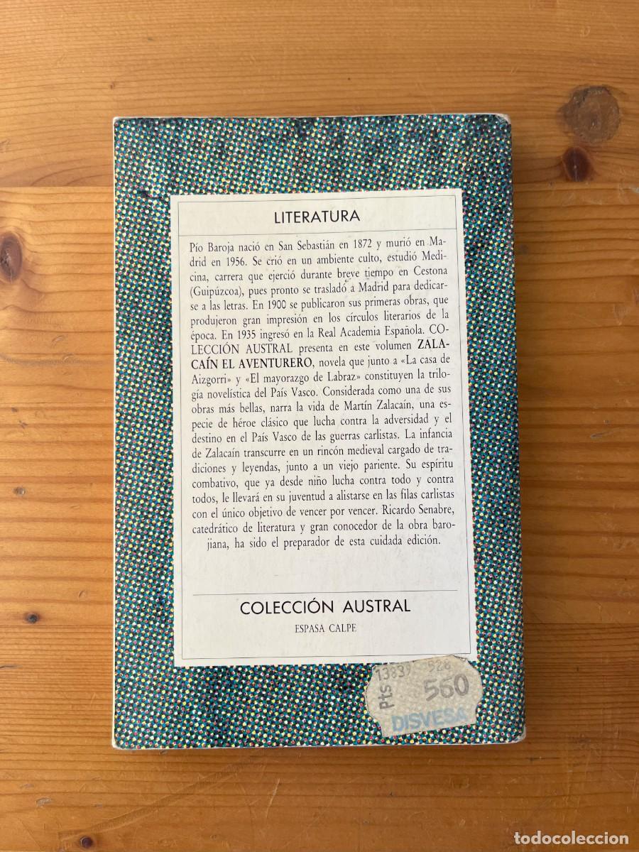 Libros de segunda mano: Zalaca&iacute;n el Aventurero, de P&iacute;o Baroja - Colecci&oacute;n Austral - Foto 2