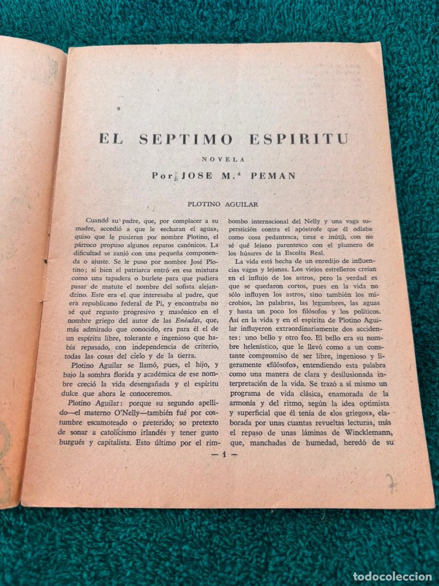 Libros de segunda mano: El S&eacute;ptimo Esp&iacute;ritu - Jose M&ordf; Pem&aacute;n - Foto 3