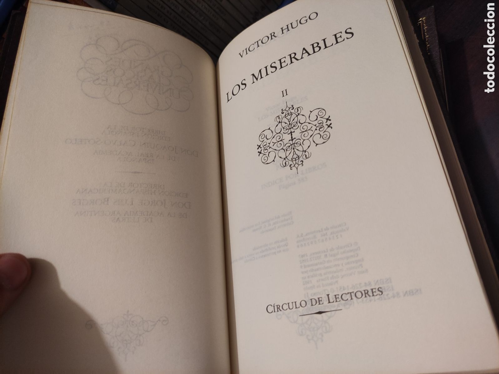 Libros de segunda mano: VICTOR HUGO - LOS MISERABLES - CIRCULO DE LECTORES - Obra Completa I y II - Foto 9