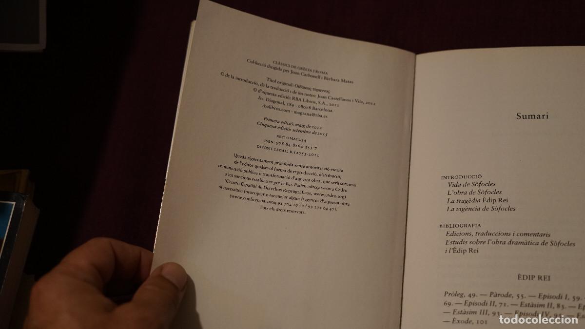 Libros de segunda mano: S&ograve;focles - &Egrave;dip Rei - RBA 2012 - Foto 2