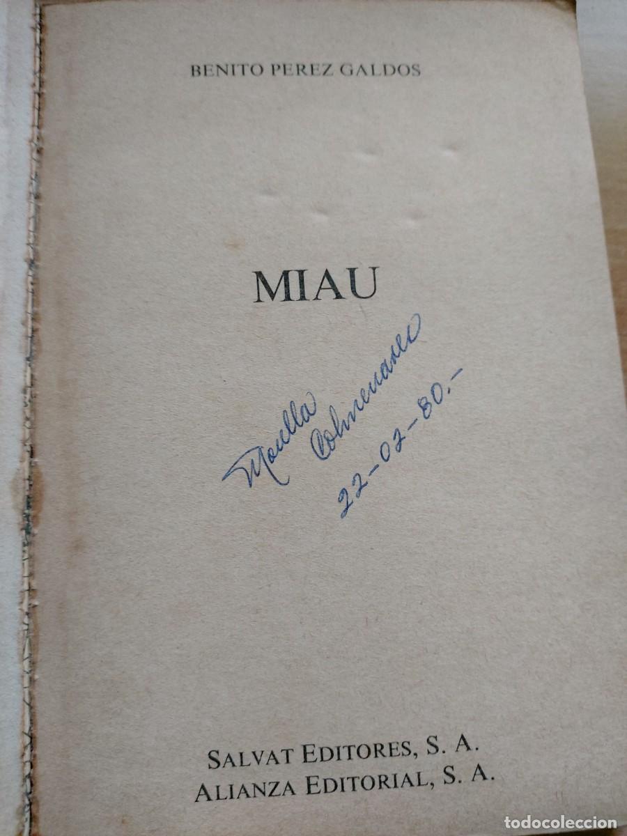 Libros de segunda mano: Miau &mdash; Benito P&eacute;rez Gald&oacute;s. - Foto 2