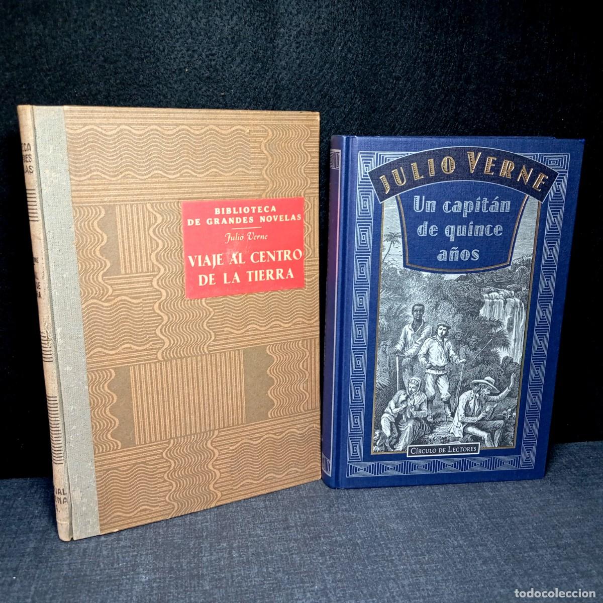 Libros de segunda mano: Oportunidad Lote 2 Libros Jules Verne: Un Capitan de Quince Anos + Viaje al Centro de la Tierra
