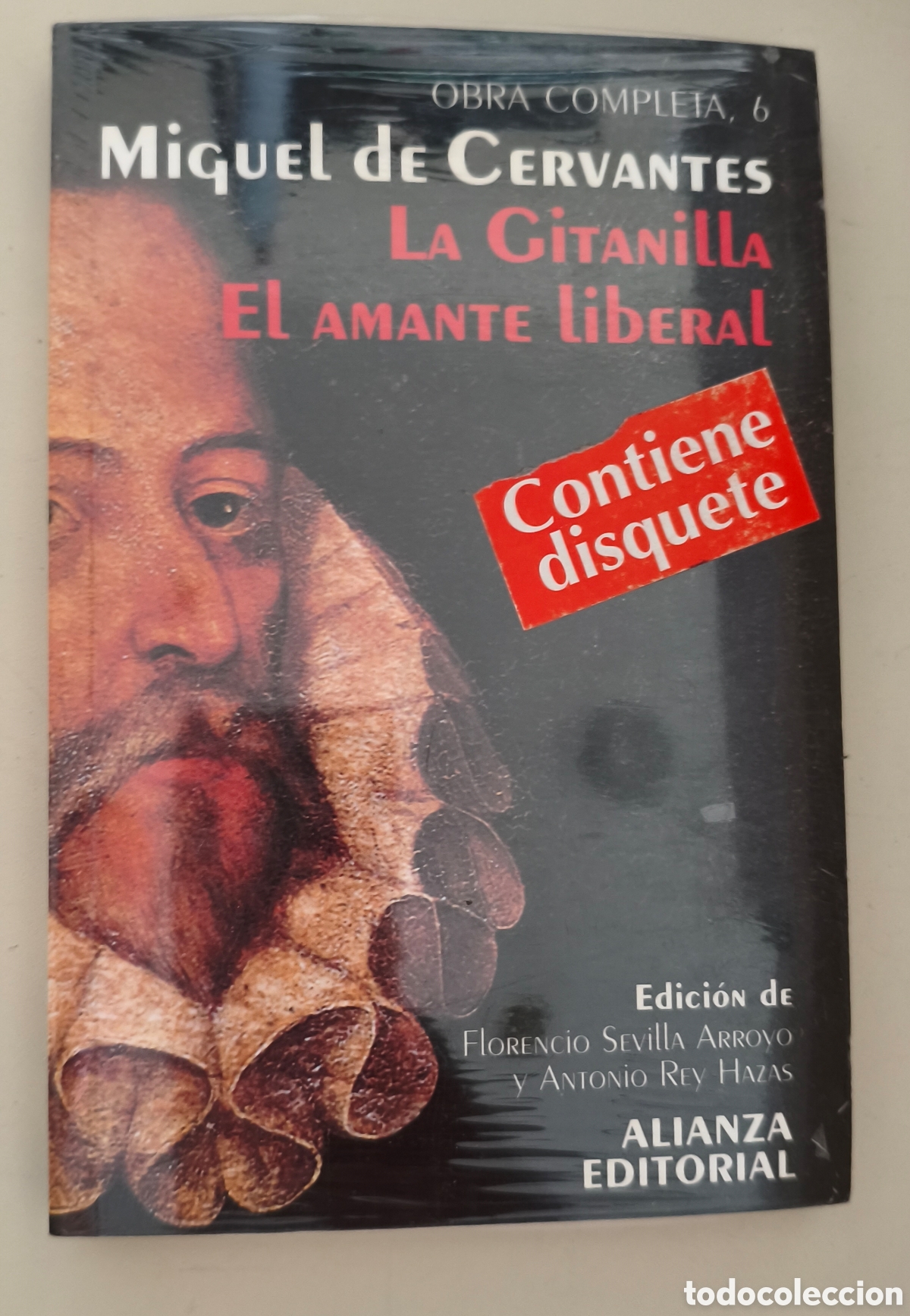 Libros de segunda mano: La gitanilla y El amante liberal + disquete, Miguel de Cervantes. Alianza Ed. 9788420643564