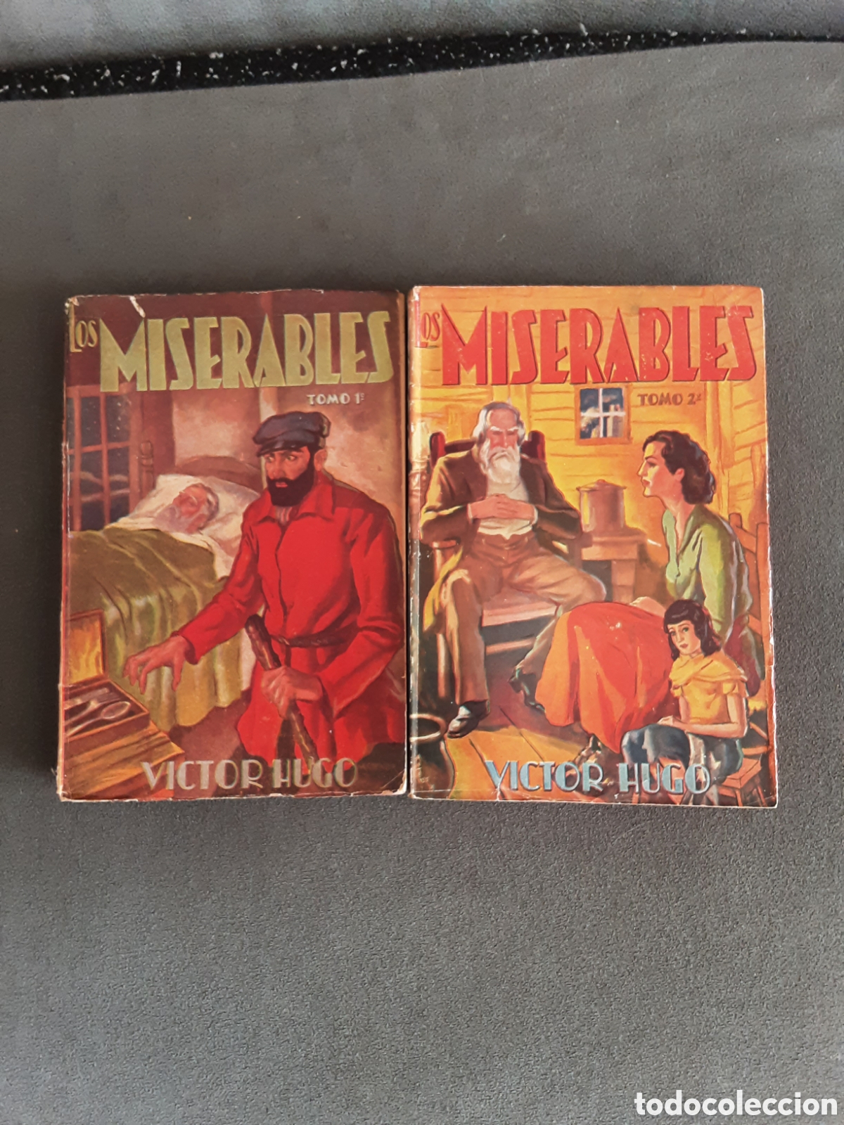 Libros de segunda mano: LIBRO ANTIGUO 1958 LOS MISERABLES EN DOS TOMOS POR VICTOR HUGO EDITORIAL TOR