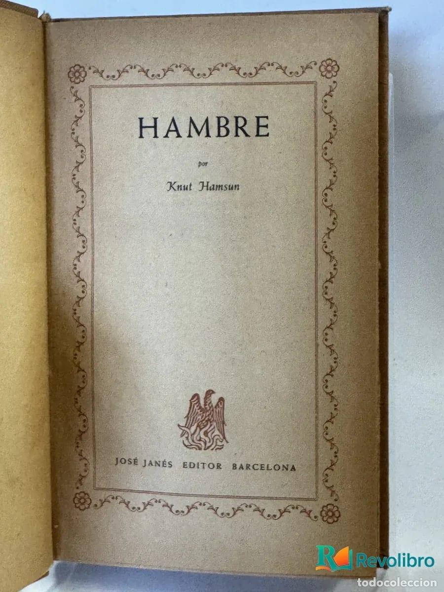 Libros de segunda mano: Hambre - Knut Hamsun