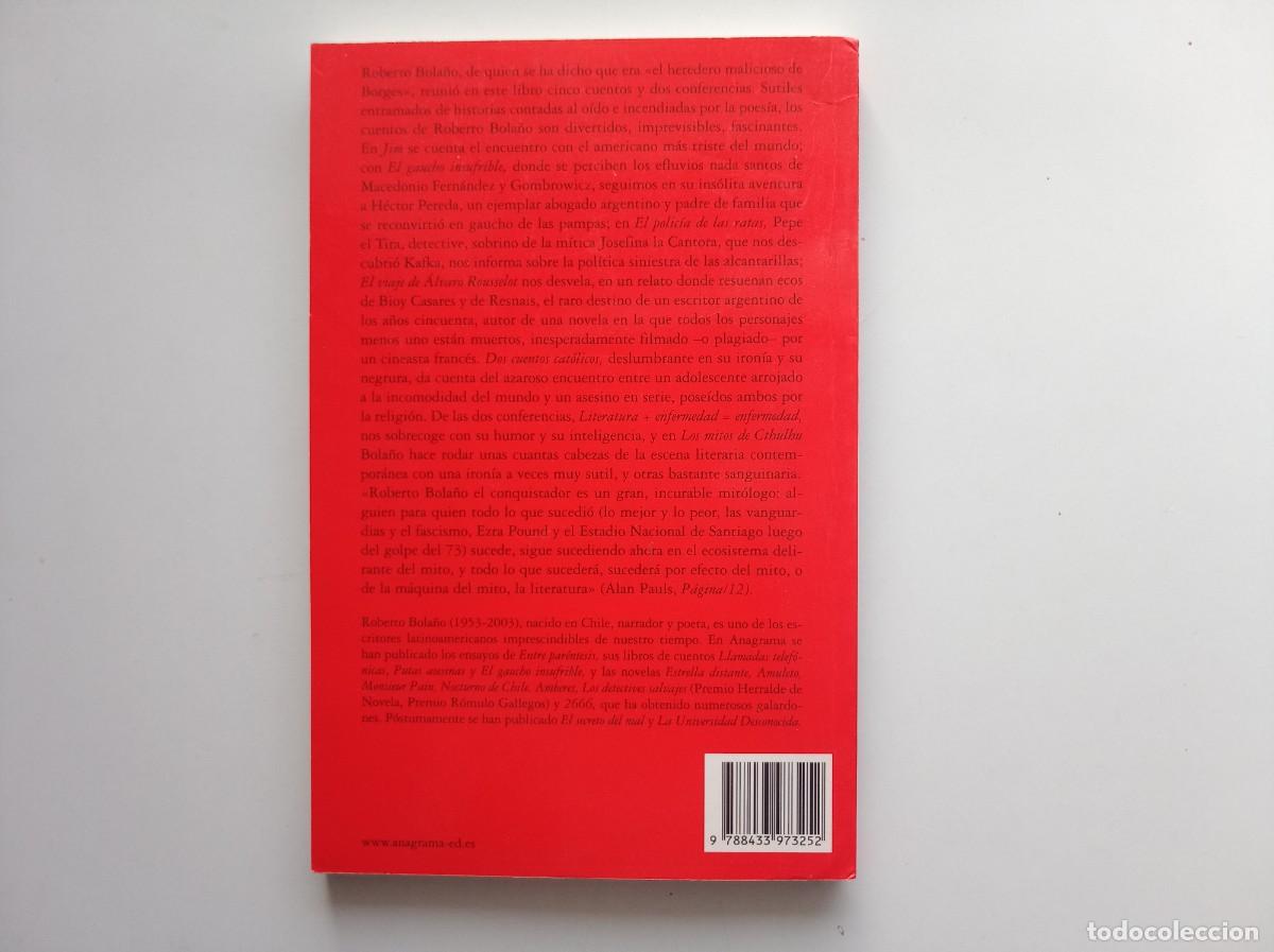 Libros de segunda mano: ROBERTO BOLA&Ntilde;O. EL GAUCHO INSUFRIBLE. ANAGRAMA COMPACTOS. 2008. - Foto 2