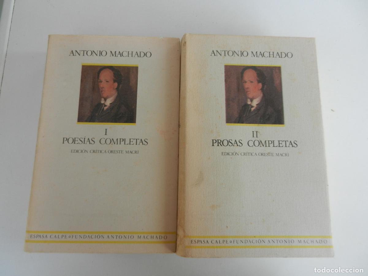 Libros de segunda mano: ANTONIO MACHADO - OBRA COMPLETA - POESIAS Y PROSAS - ESPASA CALPE - 1988 - DOS TOMOS