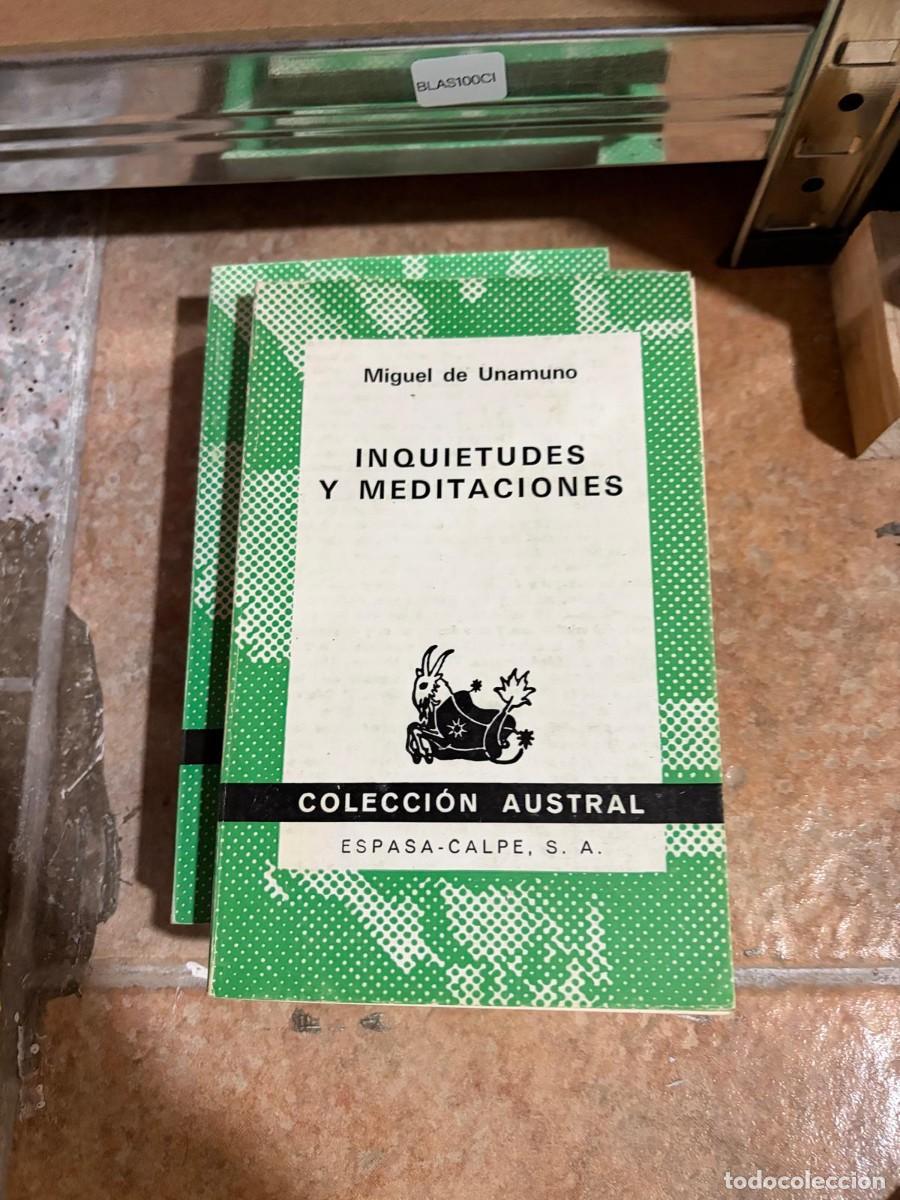 Libros de segunda mano: BLAS100C1 + Inquietudes y meditaciones + Miguel de Unamuno + Espasa-Calpe, S. A.