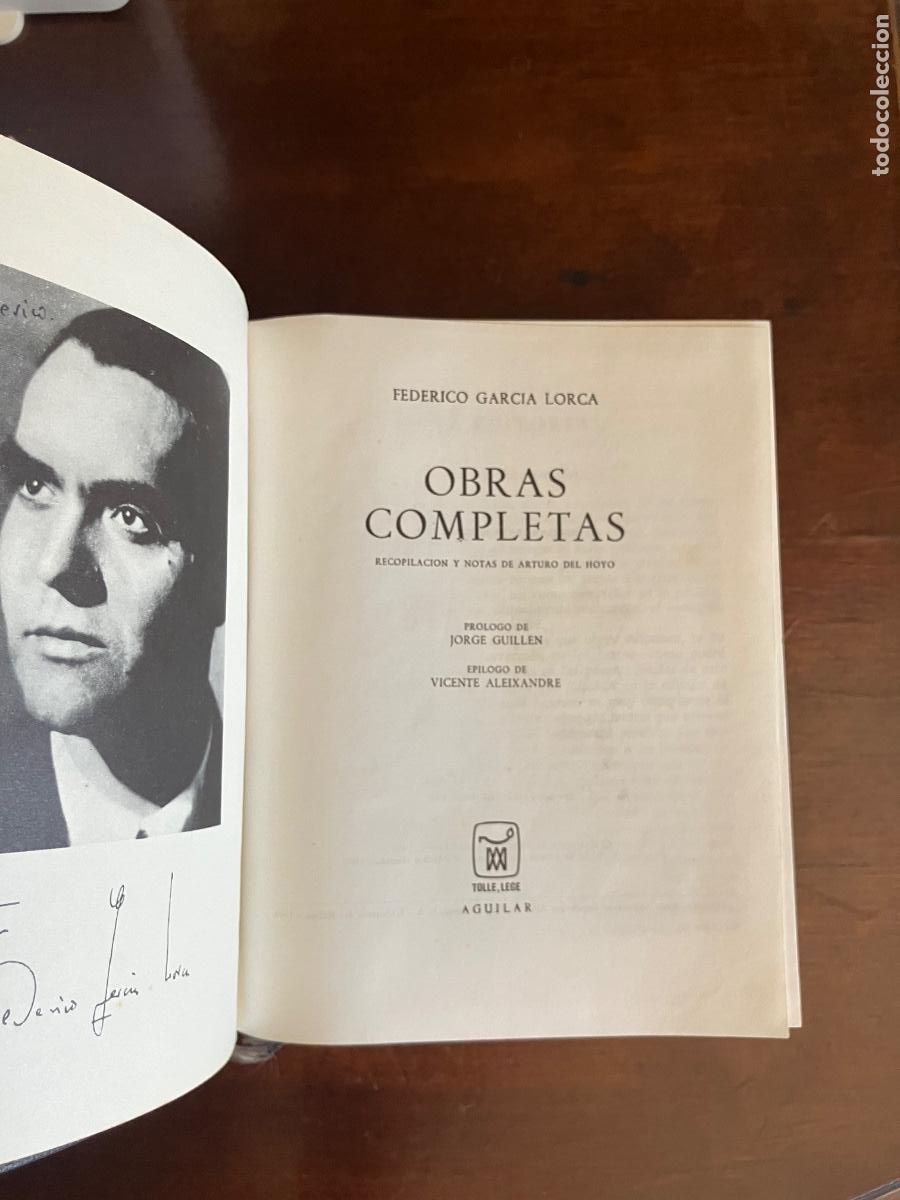Libros de segunda mano: Aguilar. Obras Completas: FEDERICO GARCIA LORCA . 15&ordf; Edicion 1969