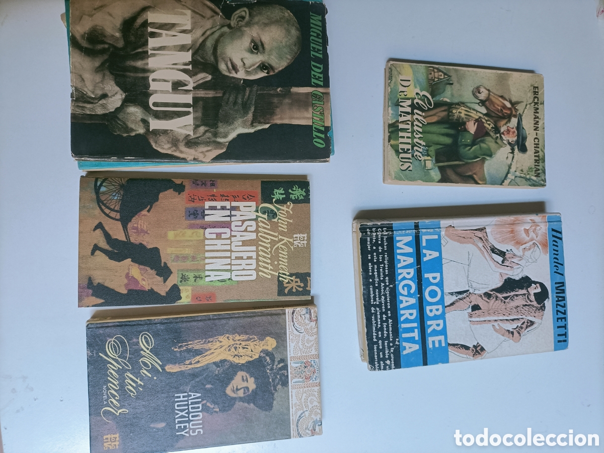 Libros de segunda mano: Lote 5 libros. Pasajero en China. Tanguy. Mi t&iacute;o Spencer Alfous huxley. La pobre Margarita. El ilust