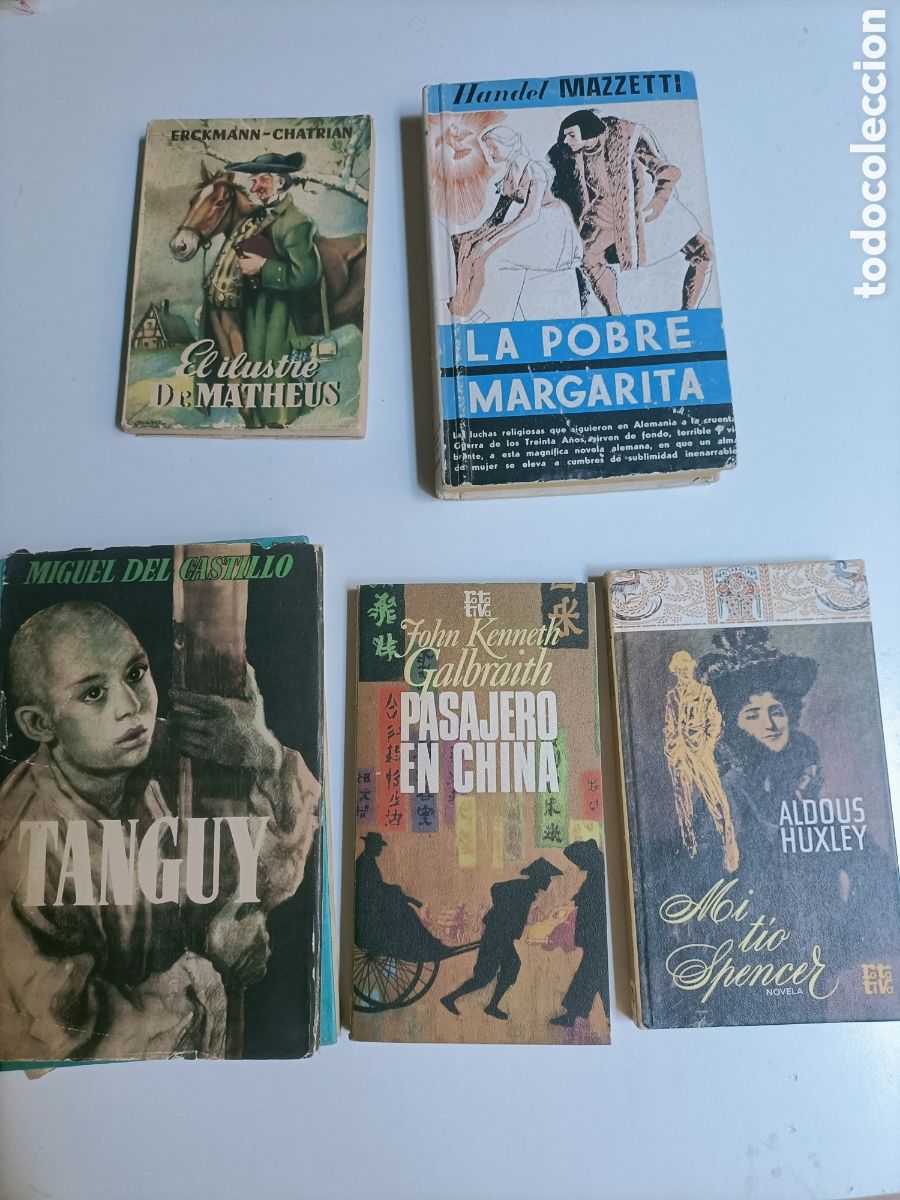 Libros de segunda mano: Lote 5 libros. Pasajero en China. Tanguy. Mi t&iacute;o Spencer Alfous huxley. La pobre Margarita. El ilust