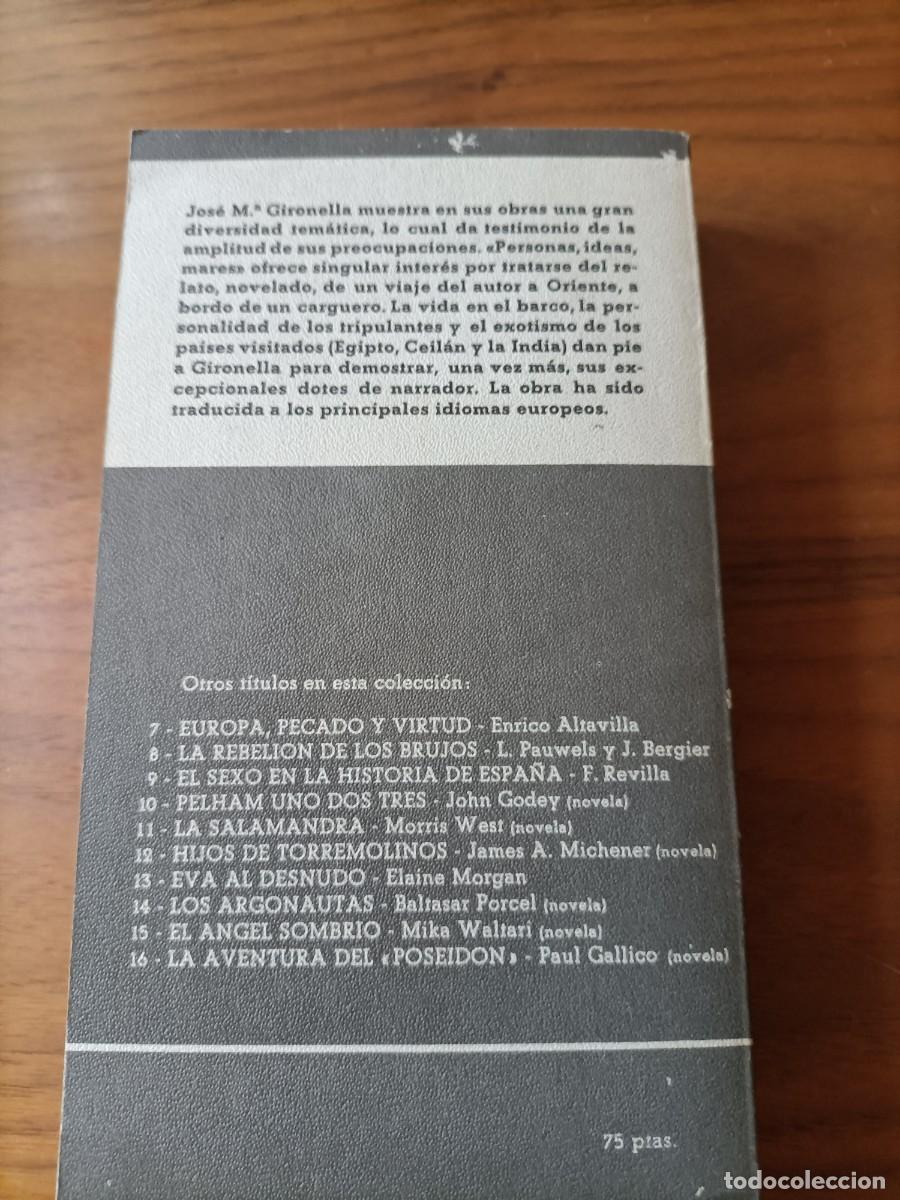 Libros de segunda mano: LIBRO. PERSONAS IDEAS MARES. VIAJE A EGIPTO CEYLAN Y LA INDIA. J. M&ordf; GIRONELLA
