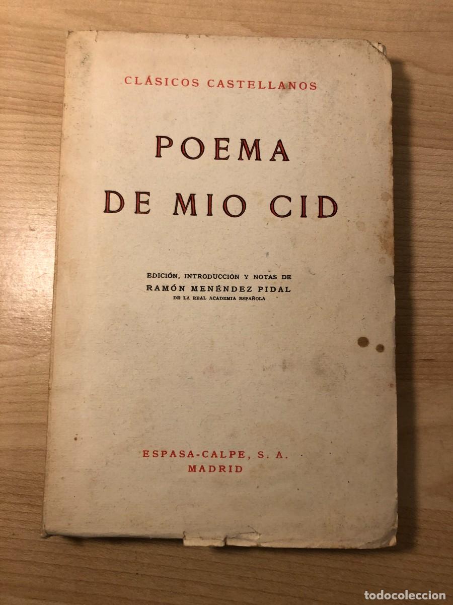 Libros de segunda mano: Poema de Mio Cid Ram&oacute;n Men&eacute;ndez Pidal Espasa Calpe Cl&aacute;sicos Castellanos 1966