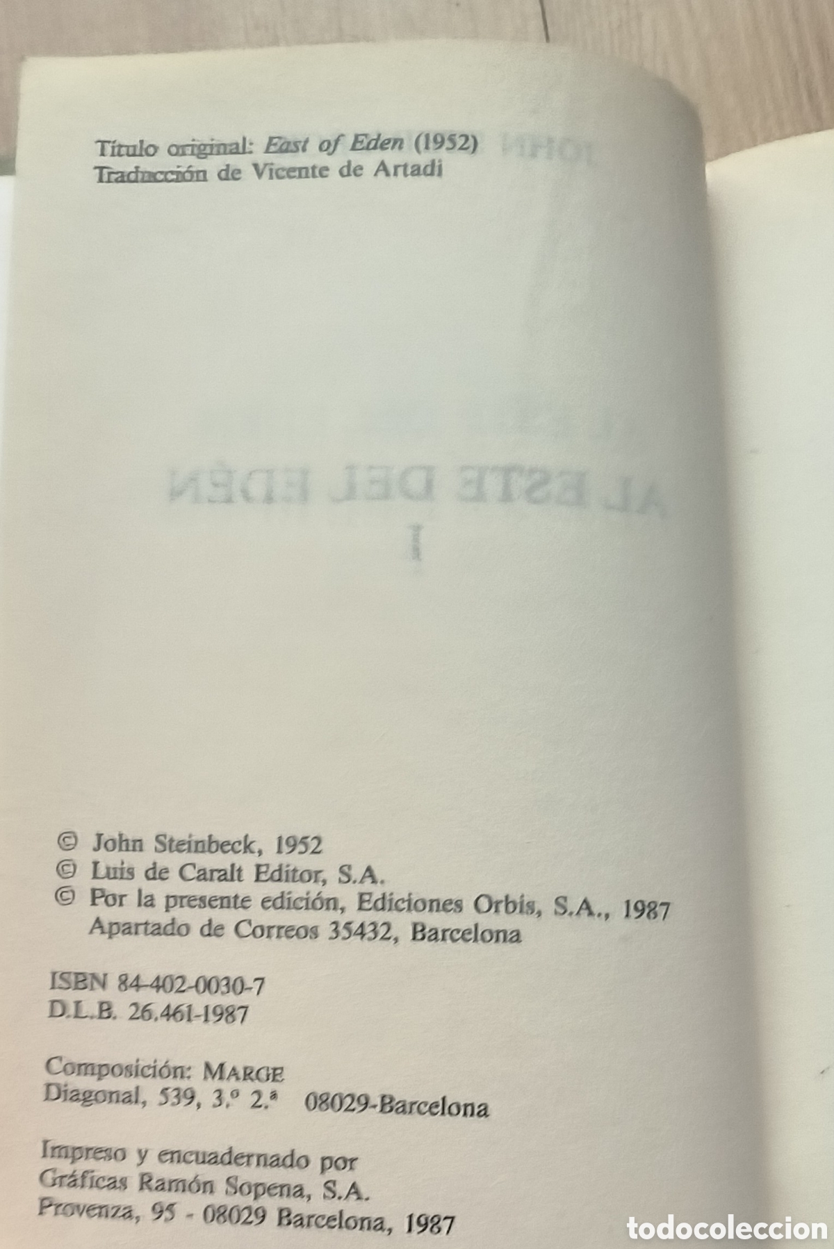 Libros de segunda mano: Novelas de cine. Al este del Ed&eacute;n volumen uno - Foto 3