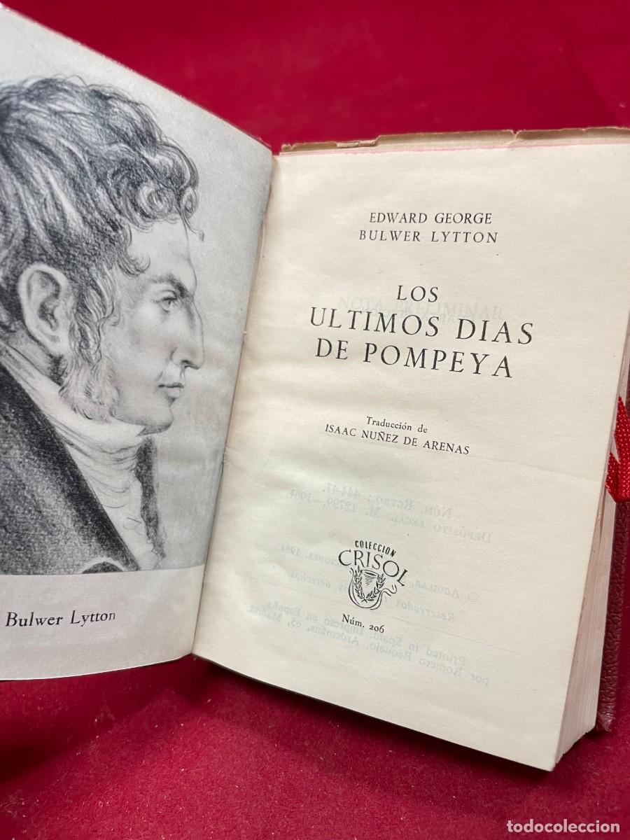 Libros de segunda mano: LOS &Uacute;LTIMOS D&Iacute;AS DE POMPEYA &ndash; BULWER-LYTTON &ndash; AGUILAR CRISOL 206 &ndash; PIEL &ndash; 1961