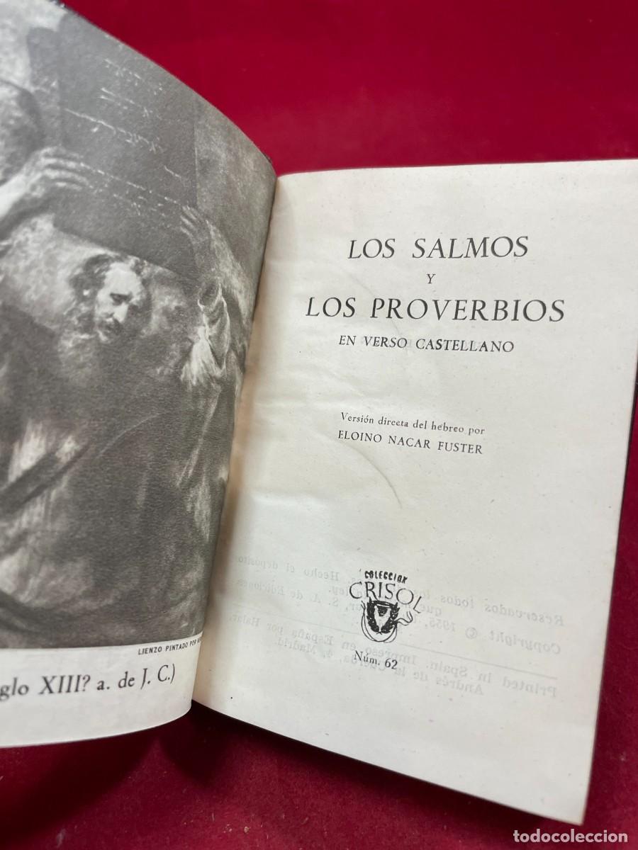 Libros de segunda mano: LOS SALMOS Y LOS PROVERBIOS &ndash; N&Aacute;CAR FUSTER &ndash; AGUILAR CRISOL 62 &ndash; PIEL &ndash; 1955