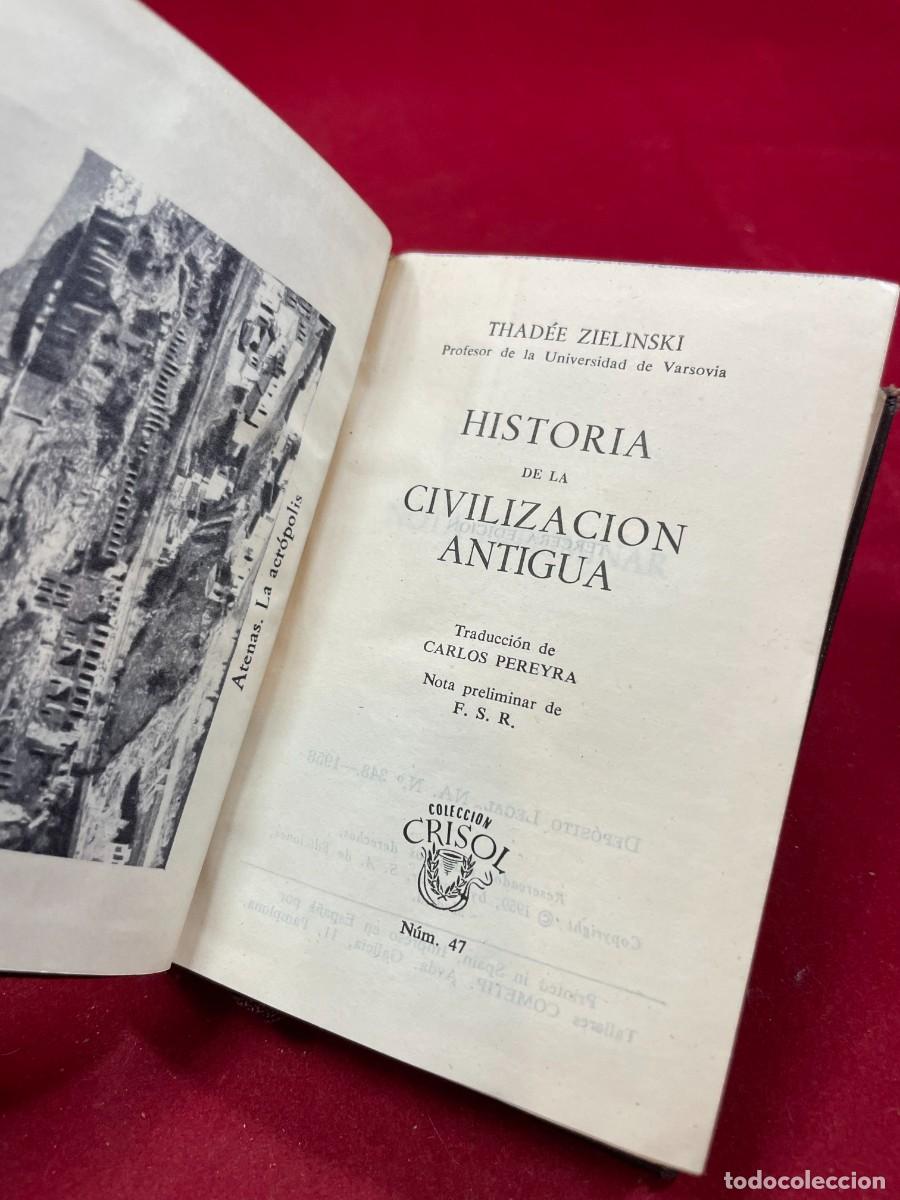 Second hand books: HISTORIA DE LA CIVILIZACI&Oacute;N ANTIGUA &ndash; THAD&Eacute;E ZIELINSKI &ndash; AGUILAR &ndash; CRISOL N&ordm; 47 &ndash; 1959
