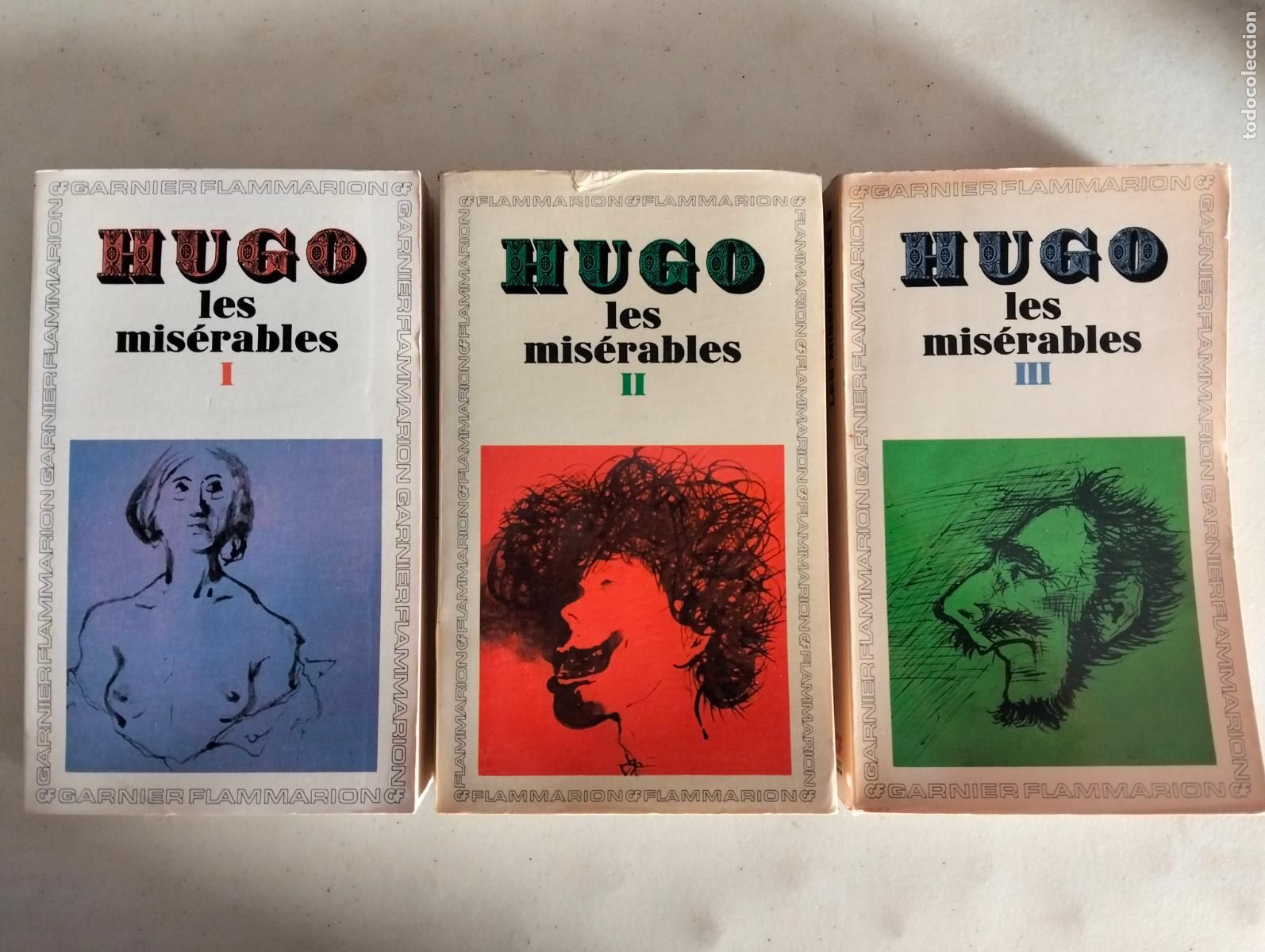 Libros de segunda mano: Literatura Francesa. Les Miserables, Victor Hugo, ed. Flammarion, Completo. 1966 VISITA CATALOGO