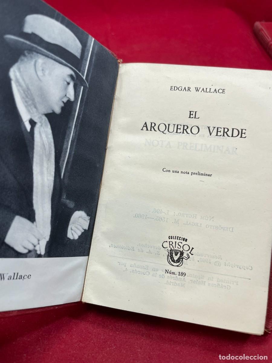 Libros de segunda mano: EL ARQUERO VERDE &ndash; EDGAR WALLACE &ndash; AGUILAR CRISOL N&ordm; 189 &ndash; 1960 &ndash; PIEL