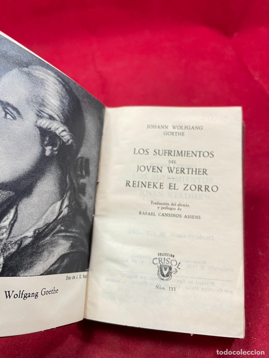 Libros de segunda mano: GOETHE &ndash; WERTHER Y REINEKE EL ZORRO &ndash; AGUILAR CRISOL N&ordm; 133 &ndash; 1959 &ndash; PIEL