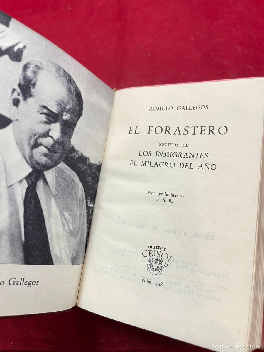 Libros de segunda mano: EL FORASTERO &ndash; R&Oacute;MULO GALLEGOS &ndash; AGUILAR CRISOL N&ordm; 348 &ndash; 1959 &ndash; PIEL