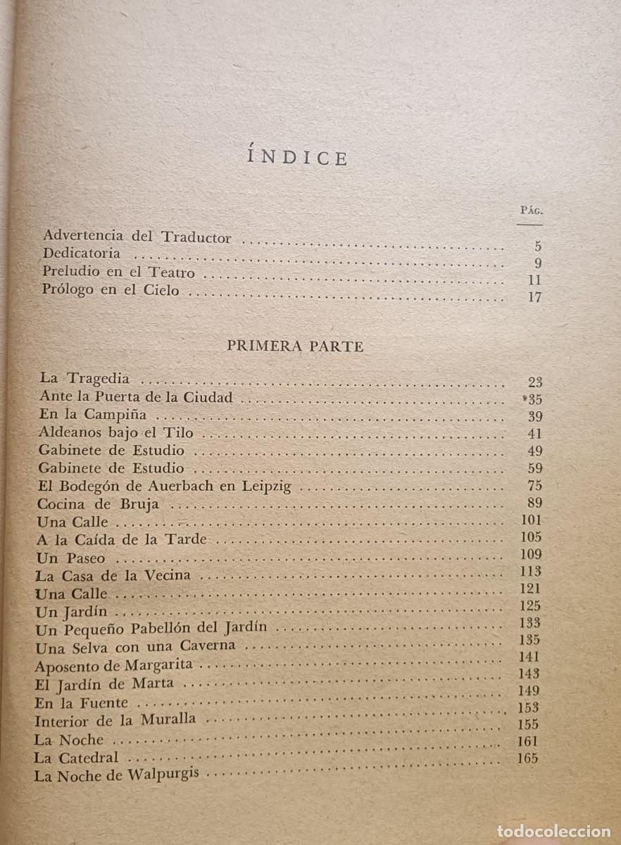 Libros de segunda mano: Fausto, de Goethe. Editado en Argentina en 1947. - Foto 4