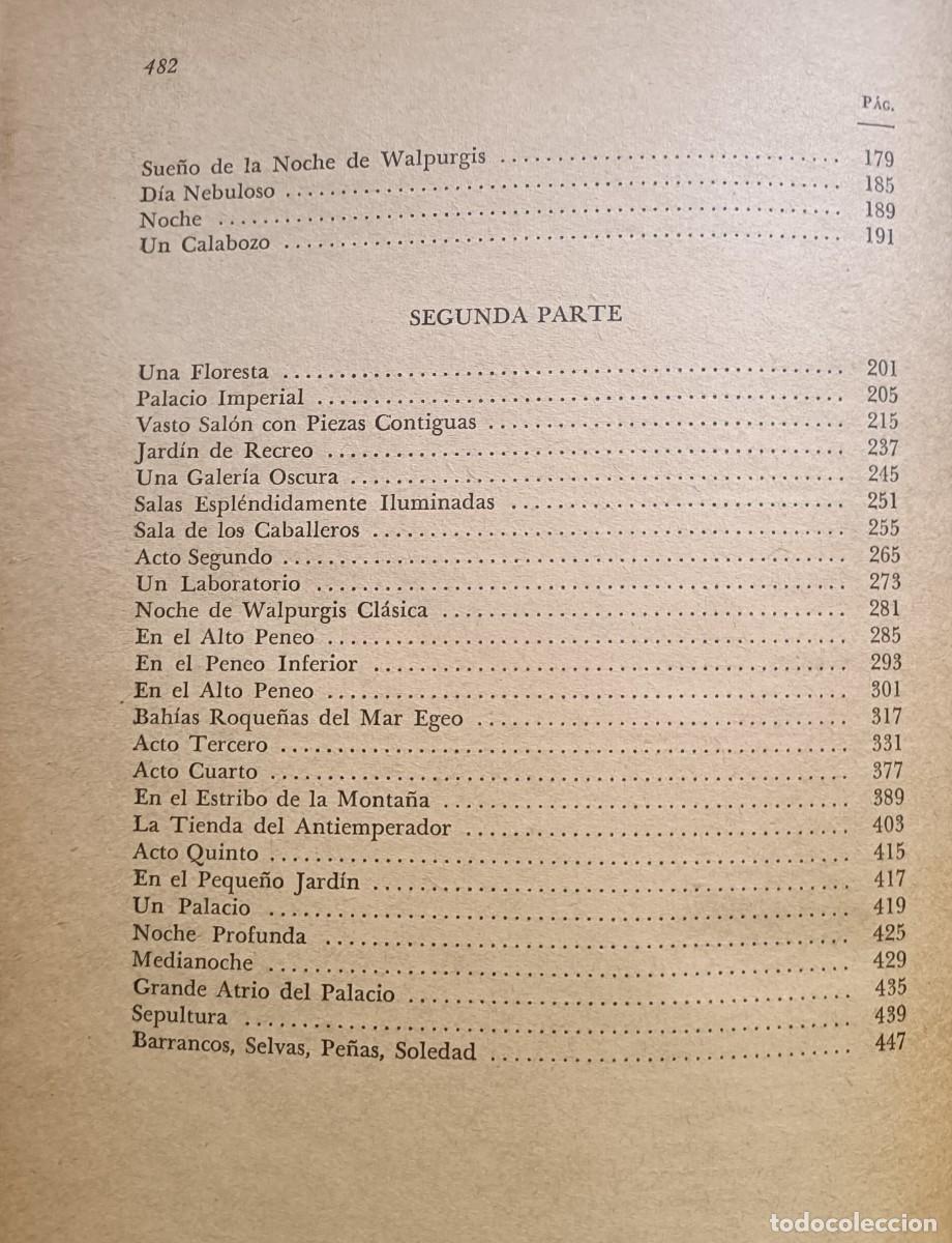 Libros de segunda mano: Fausto, de Goethe. Editado en Argentina en 1947. - Foto 5