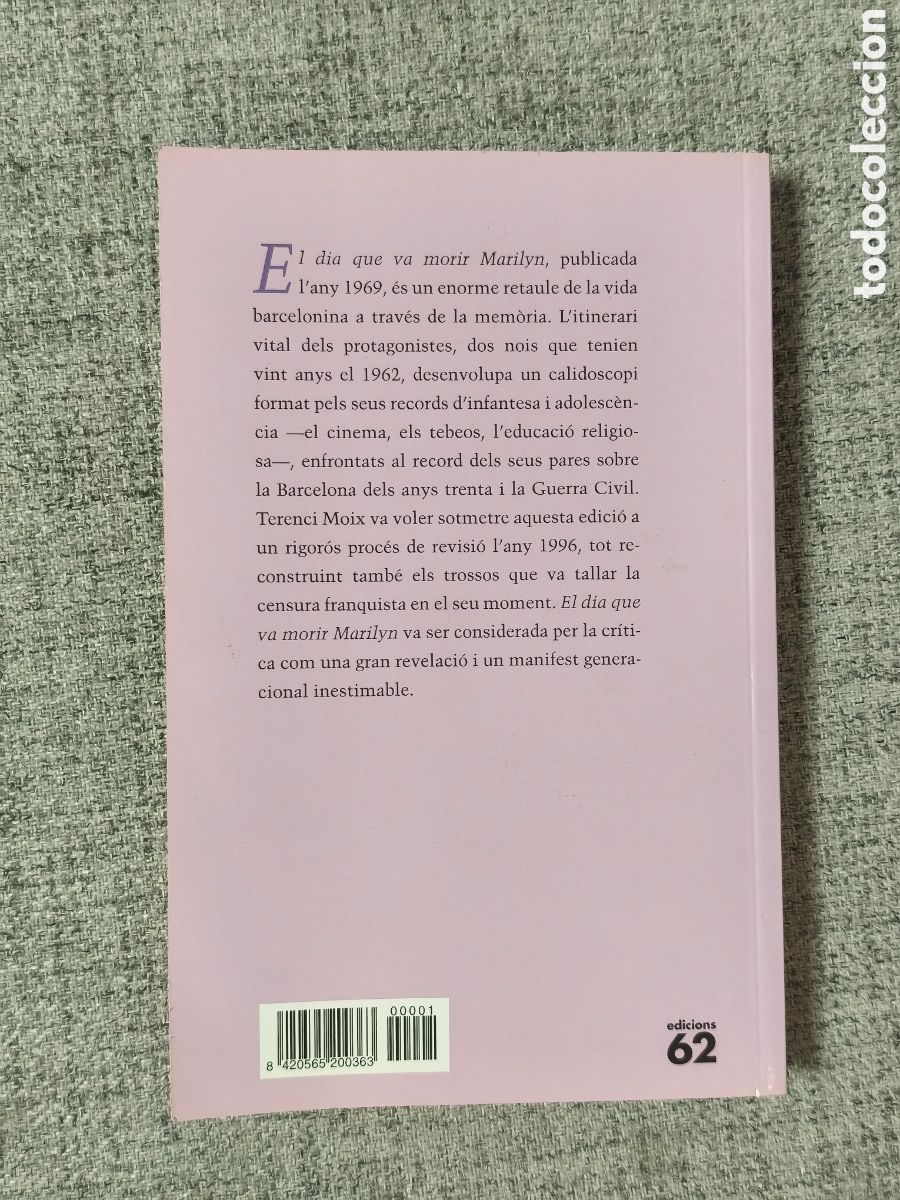 Libros de segunda mano: Libro de TERENCI MOIX &rdquo; El dia que va morir Marilyn &rdquo; - Foto 2