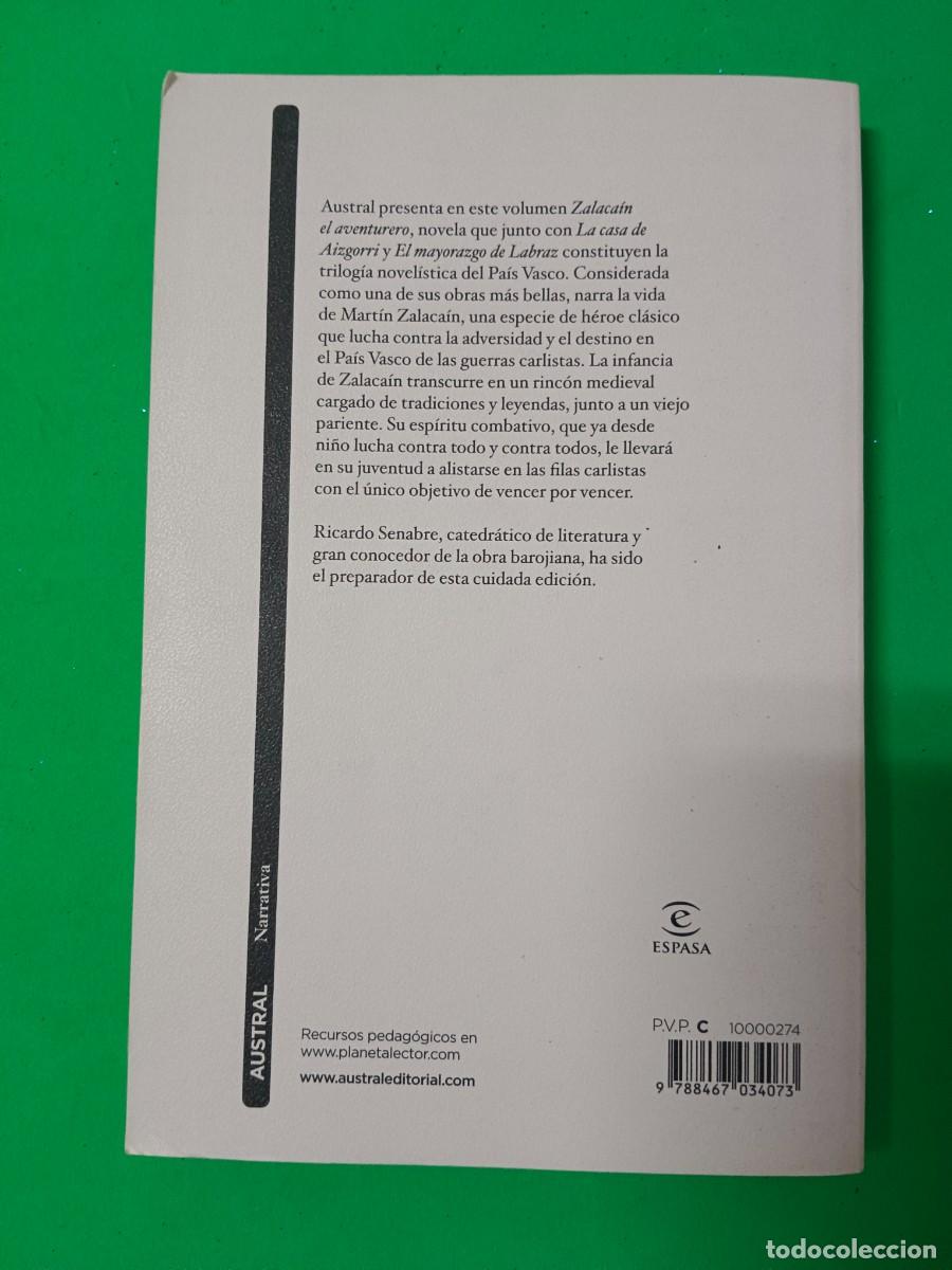 Libros de segunda mano: ZALACA&Iacute;N EL AVENTURERO. P&Iacute;O BAROJA - Foto 9