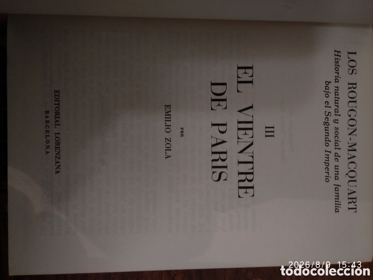 Libros de segunda mano: El vientre de Paris (Zola)