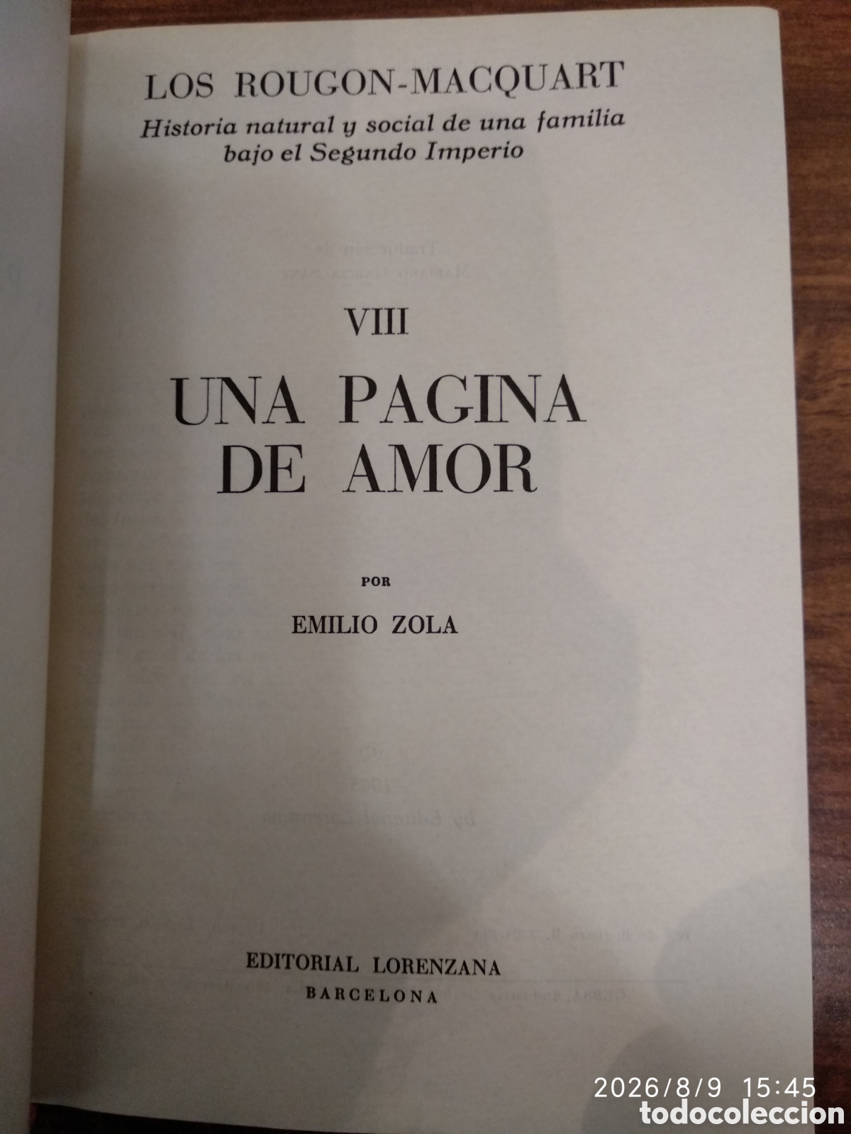 Libros de segunda mano: Una p&aacute;gina de amor (&Eacute;mile Zola)