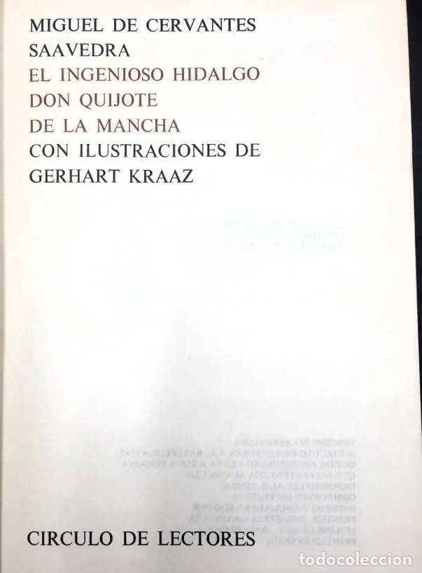 Libros de segunda mano: Libro El Quijote, edici&oacute;n de lujo ilustrada (1967) - Foto 3