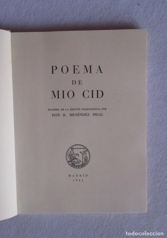 Libros de segunda mano: POEMA DEL MIO CID - FACSIMIL, R. MENEDEZ PIDAL - Foto 2
