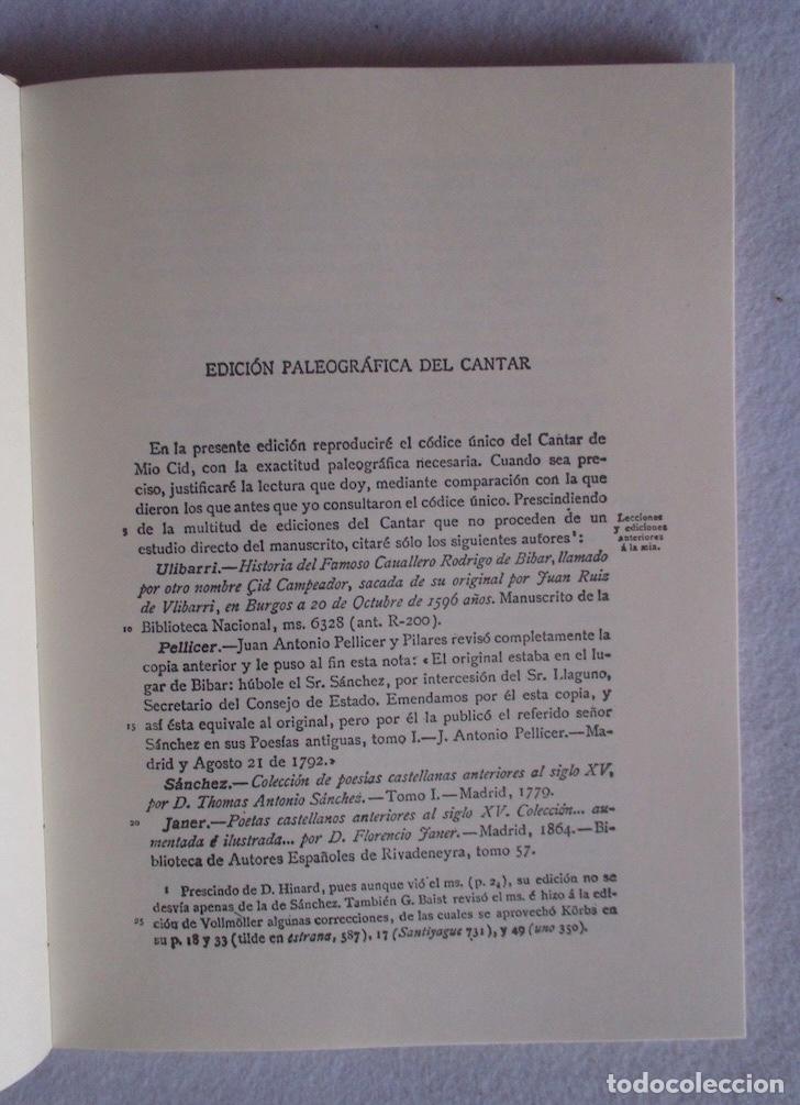 Libros de segunda mano: POEMA DEL MIO CID - FACSIMIL, R. MENEDEZ PIDAL - Foto 3