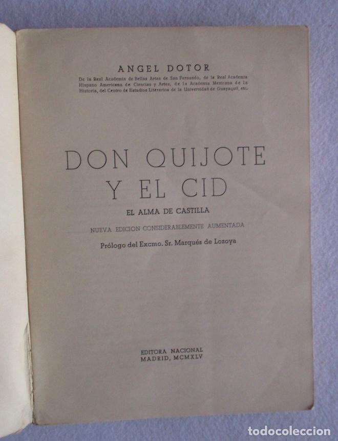 Libros de segunda mano: DON QUIJOTE Y EL CID - ANGEL DOTOR - Foto 2