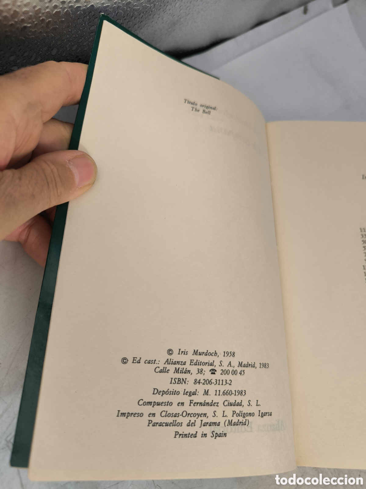 Libros de segunda mano: La campana. Iris Murdoch . Primera edici&oacute;n - Foto 4