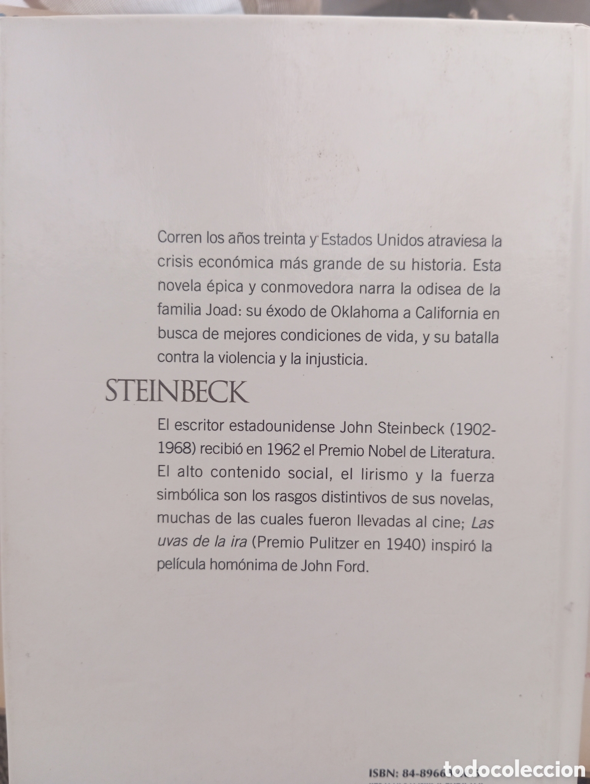 Libros de segunda mano: LAS UVAS DE LA IRA - JOHN STEINBECK - Foto 2